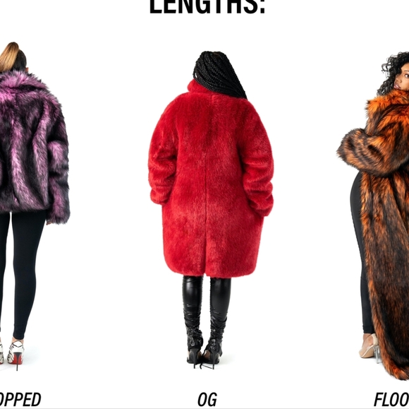 MATT SARAFA RAINBOW Faux Fur SILK Lined Coat NWOT, OG Length, Custom Made - Picture 10 of 16